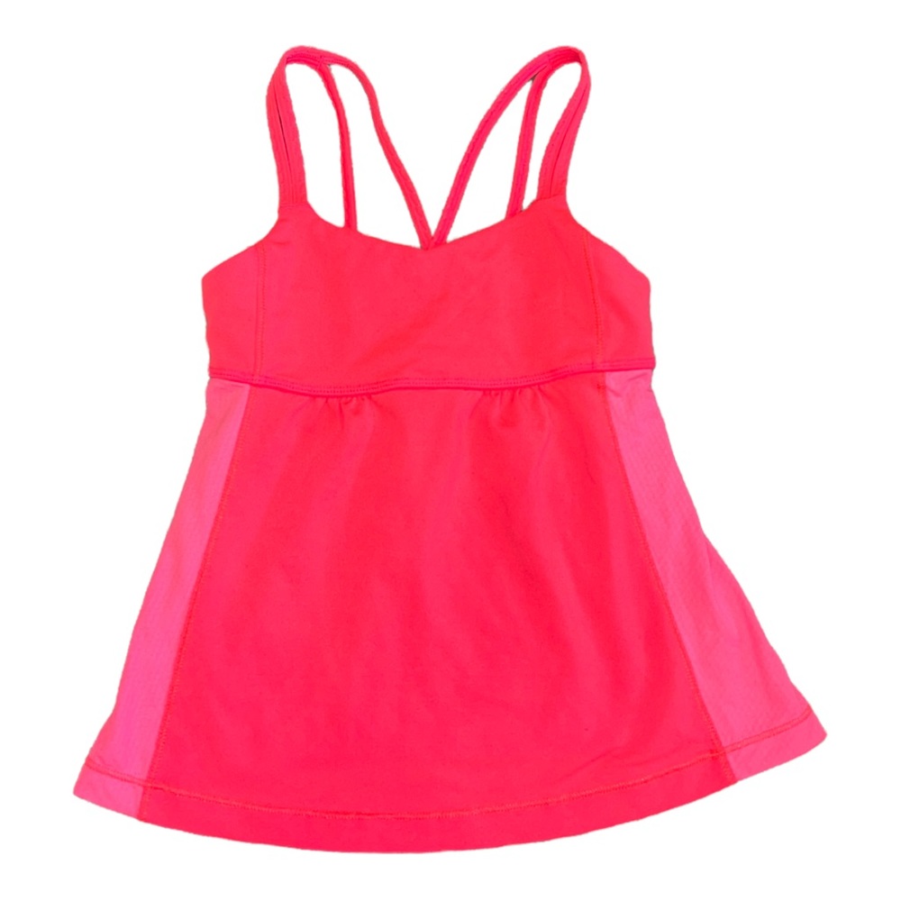 LULULEMON ivivva girls dance tank bright passion pink AND soft PINK